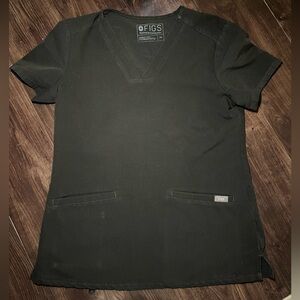 Figs Black Scrub Top Size XS